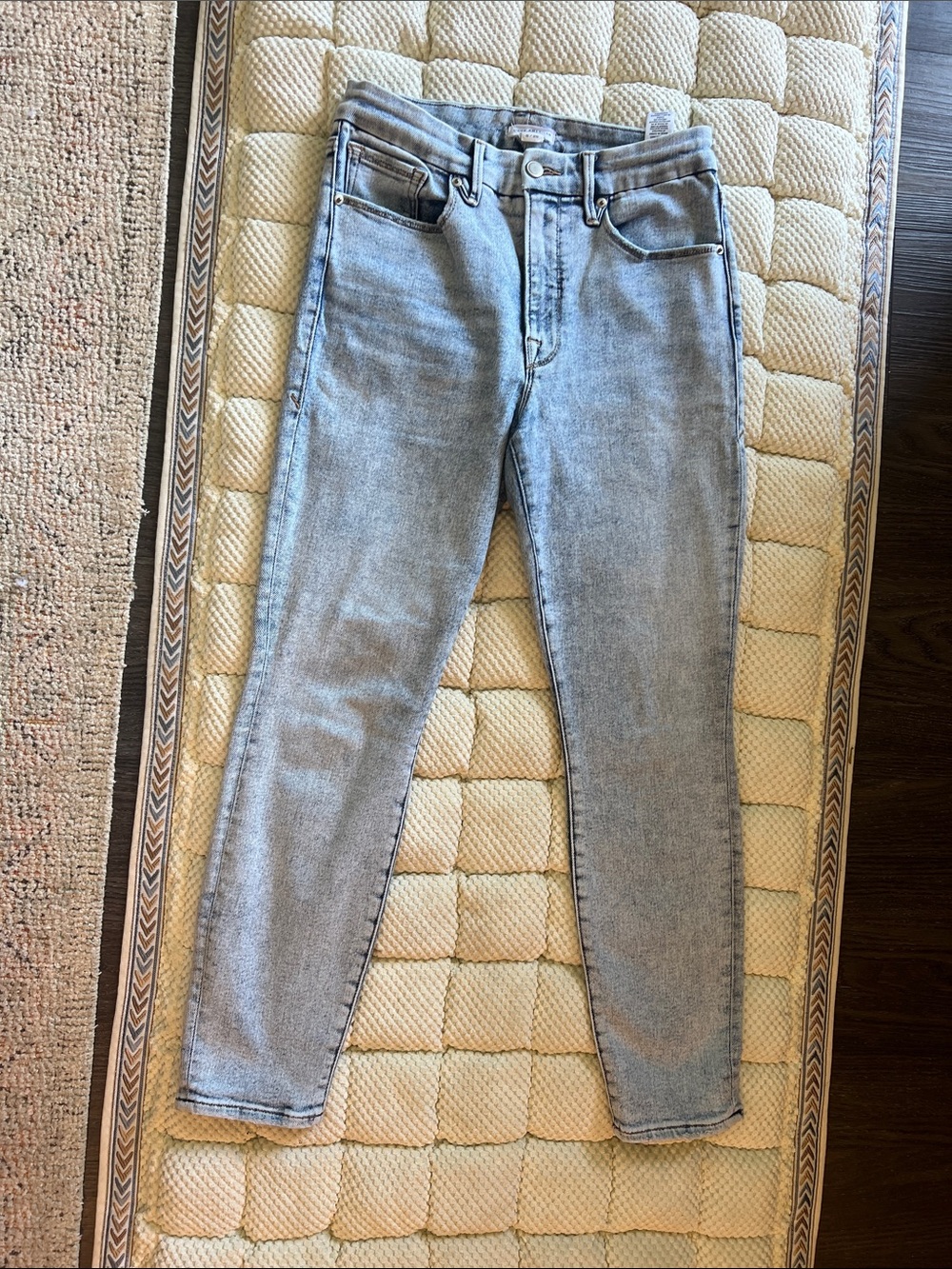 Good American Light Wash High-Rise Skinny Jeans